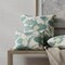 Aqua Stain Resistant Performance Floral Leaves Botanical Print Upholstery Fabric by The Yard - SKU: Lenox Lagoon